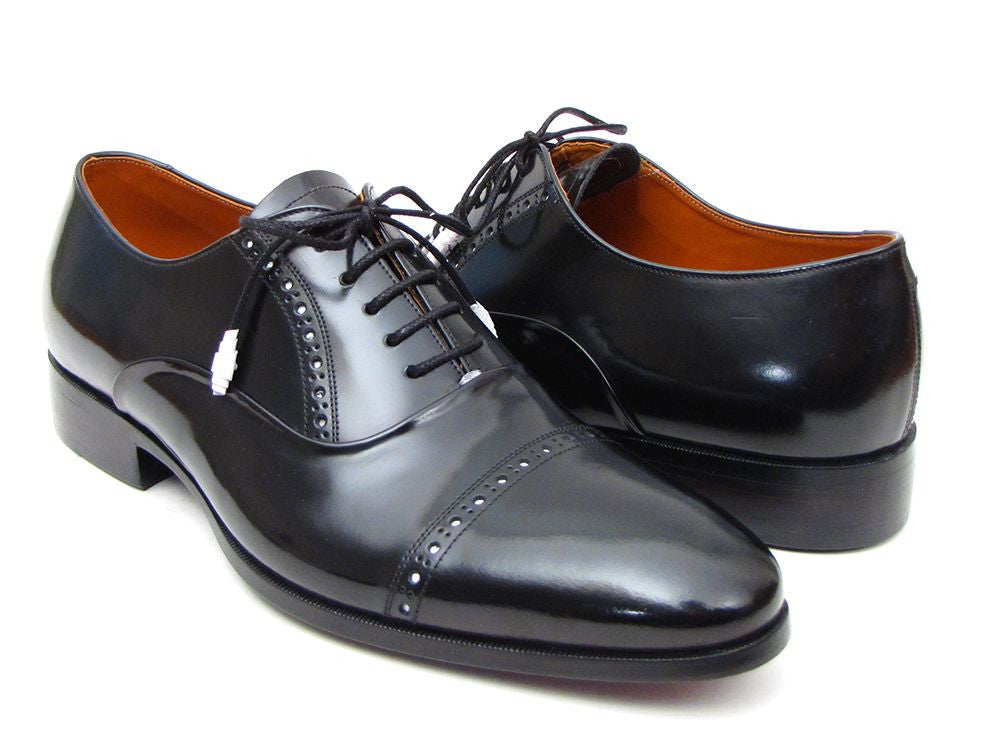 Paul Parkman Captoe Oxfords Black Dress Shoes