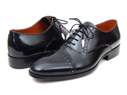 Paul Parkman Captoe Oxfords Black Dress Shoes