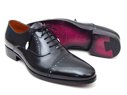 Paul Parkman Captoe Oxfords Black Dress Shoes