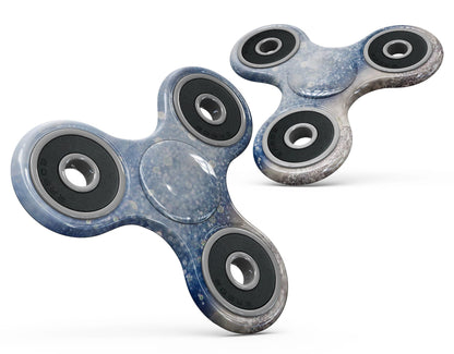 Blue Unfocused Silver Sparkle Full-Body Fidget Spinner Skin-Kit