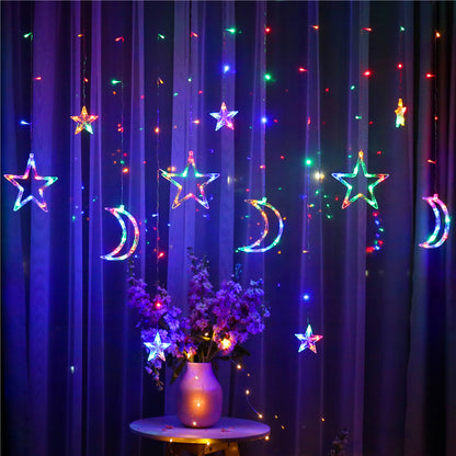 Moon Star Lamp String Xtmas Light Remote Control