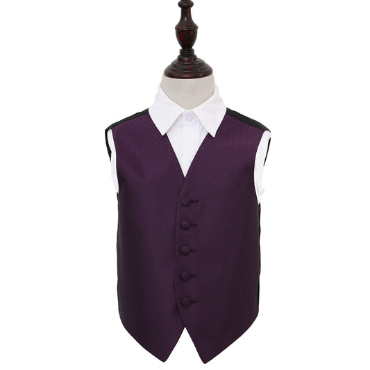 Greek Key Waistcoat - Boys - Cadbury Purple, 30'