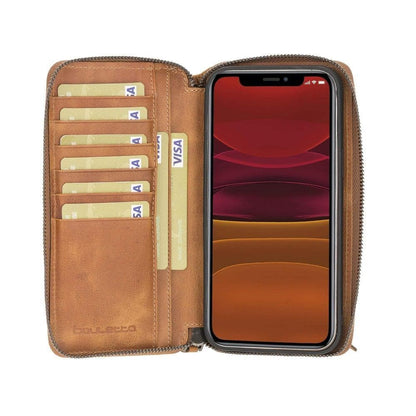 Detachable Leather Zipper Wallet Cases for Apple iPhone 13 Series