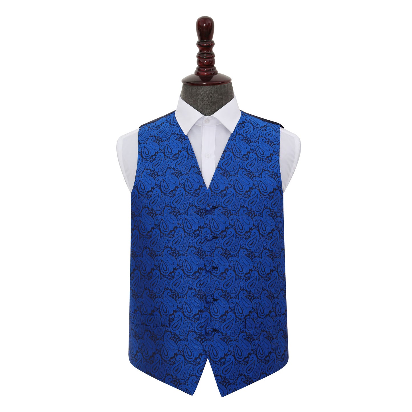 Paisley Waistcoat - Royal Blue, 46'