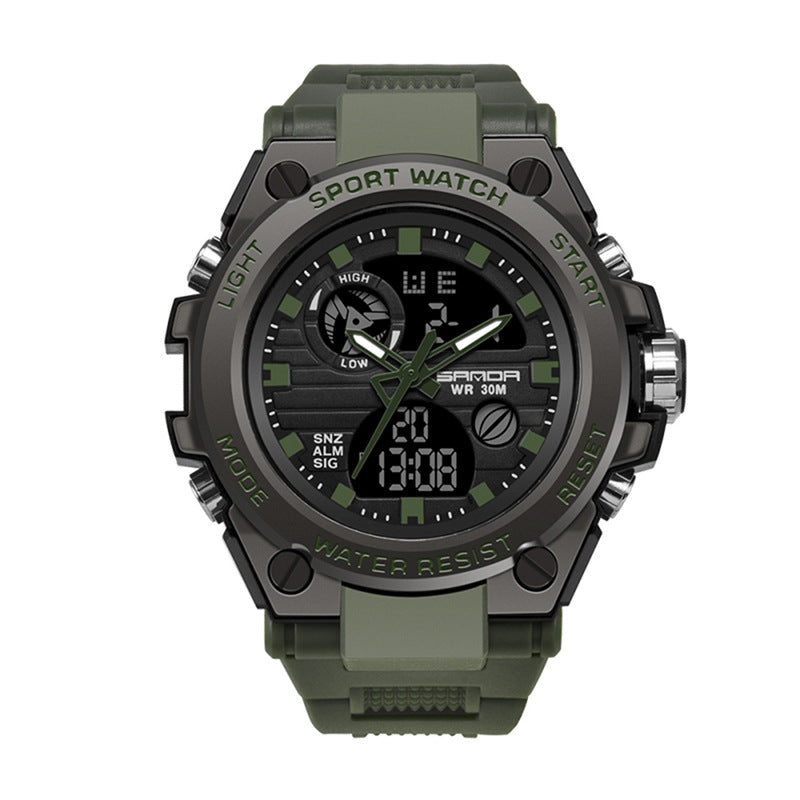 Outdoor Sports Dual Display Movement Electronic Watch