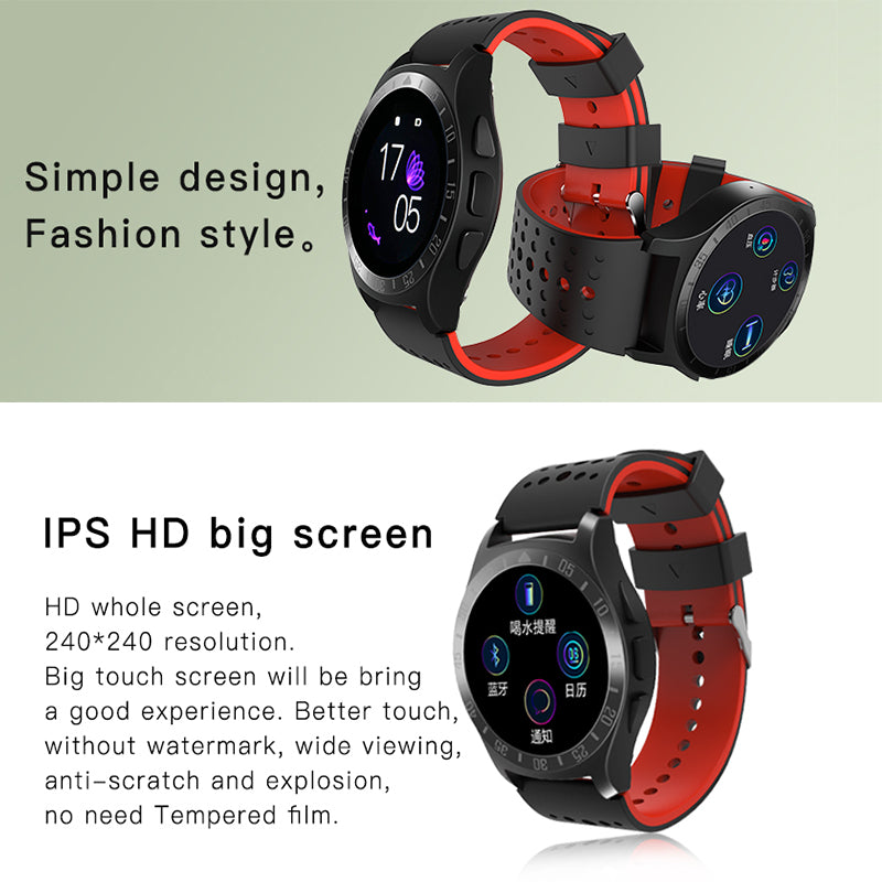 Maroon Asteria - Bluetooth Heart Rate Heartbeat Step Watch